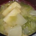 ヨシヨッシー's cooksnap of when they made カブと油揚げのほっこり味噌汁.