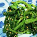 まぶたん's cooksnap of when they made 三つ葉のナムル♪韓国海苔をかけて.