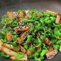 ｸﾏﾘｴ's cooksnap of when they made さつま揚げとピーマンの甘辛炒め.
