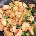 ゆきこむこむ's cooksnap of when they made 鶏むね肉と長ネギのマヨポン炒め.