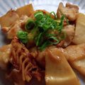 TYSK's cooksnap of when they made タケノコと鶏もも肉の甘辛煮.