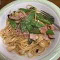 クックHDP0M2☆'s cooksnap of when they made 絹さやのペペロンチーノパスタ.
