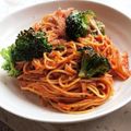 キュウ0815's cooksnap of when they made ブロックベーコンと新玉ねぎのトマトパスタ.