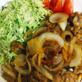YU♡CO's cooksnap of when they made 豚しゃぶ肉で柔らか生姜焼き定食♬.