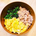 そゆれママ's cooksnap of when they made 鶏そぼろの三色丼.