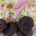 手抜きクック's cooksnap of when they made 合挽き肉でサイコロステーキ　ワインソース.