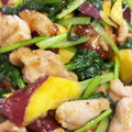 N家の家事担当's cooksnap of when they made チンして焼くだけ！鶏とさつまいも甘辛炒め.