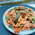 西＊絵子's cooksnap of when they made 簡単♪豚バラ ニラ キムチの焼きうどん♪.