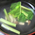 takao_ry's cooksnap of when they made 包丁いらず！小松菜と桜えびのスープ.