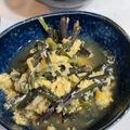 late1881's cooksnap of when they made ほっこり優しい味【卵とじわらびの煮浸し】.