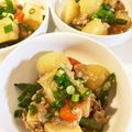 ricosweets's cooksnap of when they made ■厚揚げ・じゃが芋・豚ひき肉のみそ煮■.