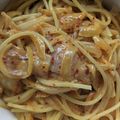 ひぃちゃんひー's cooksnap of when they made ハマる*キムチとベーコンのクリームパスタ.