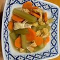 maezuchu's cooksnap of when they made ふき・人参・油揚げの煮びたし.