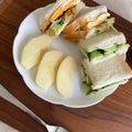 ☆あさ's cooksnap of when they made 千切りキャベツと厚焼き玉子のサンドイッチ.