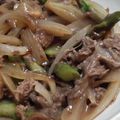 あゆたっくん's cooksnap of when they made 【楽めし】牛肉とアスパラの生姜醤油炒め.