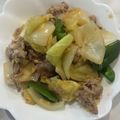 春巻きママ's cooksnap of when they made ☆豚肉 キャベツ 長ネギゴマ味噌炒め♡.
