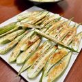 Superlittleboo's cooksnap of when they made おくらの味噌マヨ焼き.