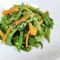 よっクマごん's cooksnap of when they made レンジで簡単☆絹さやと人参のきんぴら。.