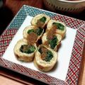 あず7225's cooksnap of when they made 油揚げサクサク！ほうれん草の油揚げロール.
