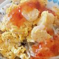 えみらくる's cooksnap of when they made アジア～ンなエビタマ丼❤一人ご飯に✿.