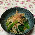 クックWZ3WQY☆'s cooksnap of when they made 春菊ときのこの簡単おひたし.