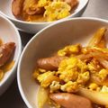 qqpoche's cooksnap of when they made ウインナーと卵のナポリタン炒め.
