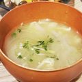 ♡YKitchen♡'s cooksnap of when they made 豆苗と玉ねぎの味噌汁.