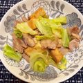 yuk1yukiki's cooksnap of when they made 春キャベツと豚肉の厚揚げ味噌炒め.