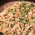 rie0x0's cooksnap of when they made 3分で完成♪豚肉と水菜のオイマヨ炒め.