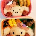 はる♡りお♡とあ♡りく's cooksnap of when they made シナモンロールのリボンマジック＊キャラ弁.