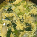 yomo1229's cooksnap of when they made 小松菜と卵の和風スープ.