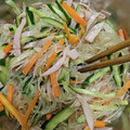 ふぃろ☺'s cooksnap of when they made 胡瓜と春雨とハムで胡麻和え風サラダ.