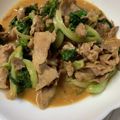 ゆりはるみ♡'s cooksnap of when they made 豚肉とサラダ菜炒め.