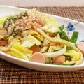 horseland's cooksnap of when they made 簡単☆焼きうどん　魚肉ソーセージでね♪.