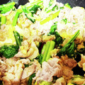 とんきち８９８９'s cooksnap of when they made 豚肉と小松菜のオイマヨ炒め☆.