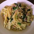 oringe's cooksnap of when they made ベーコンの(今回タケノコ入り)和風パスタ.