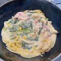 maki_n's cooksnap of when they made 春香るクリームパスタ.