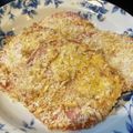 mi2sa9's cooksnap of when they made 簡単！焼きパン粉☆揚げないチーズハムカツ.