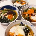 eriichiban's cooksnap of when they made 小松菜とじゃこ天の落とし卵煮.