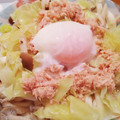 男の子4人のママもっち's cooksnap of when they made ツナと半熟たまごの深煎りごまサラダうどん.
