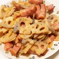 はるひやま's cooksnap of when they made 簡単♪蓮根とベーコンのペペロンチーノ炒め.