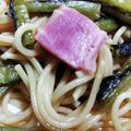 クック485VZT☆'s cooksnap of when they made 野沢菜とベーコンの大人パスタ.