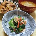 ÿuuka☆212's cooksnap of when they made *小松菜とカニカマの辛し醤油和え*.