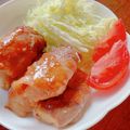 addysa's cooksnap of when they made モチっと食感！角麩(かくふ)の豚巻き.
