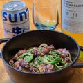 Azurblaues's cooksnap of when they made ホタルイカと菜の花のパスタ　柚子胡椒風味.