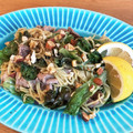 しろくお's cooksnap of when they made サニーレタスと豚こまのエスニック焼きそば.