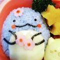 ナツ☆ママ's cooksnap of when they made すみっこぐらしとかげ　とカエルキャラ弁.