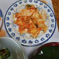ジョングレ's cooksnap of when they made レンジで時短！甘辛チキンのキムチーズ♡.
