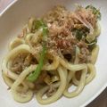 ゆりはるみ♡'s cooksnap of when they made 残った青椒肉絲で焼きうどん.