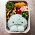 Chaaa_room's cooksnap of when they made すみっコぐらしキャラ弁とかげとにせつむり.